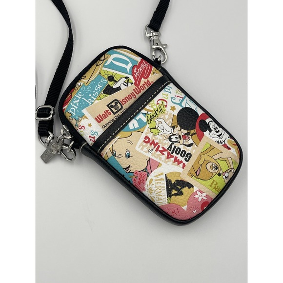 Disney Loungefly Crossbody Bag Womens Small Multicolor Mickey Mouse Minnie Goofy - Picture 3 of 6